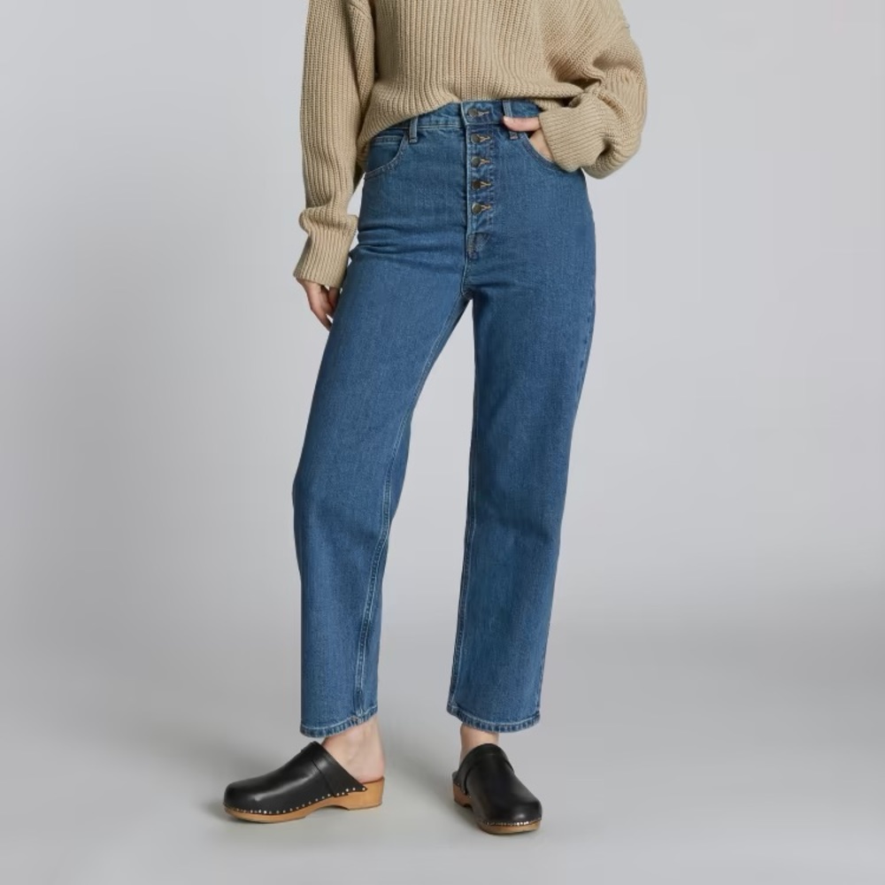 NWT Everlane Way High Jean button fly